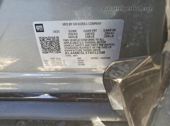 KL4AMESLXTB012348 2026 BUICK ENCORE Gray 
