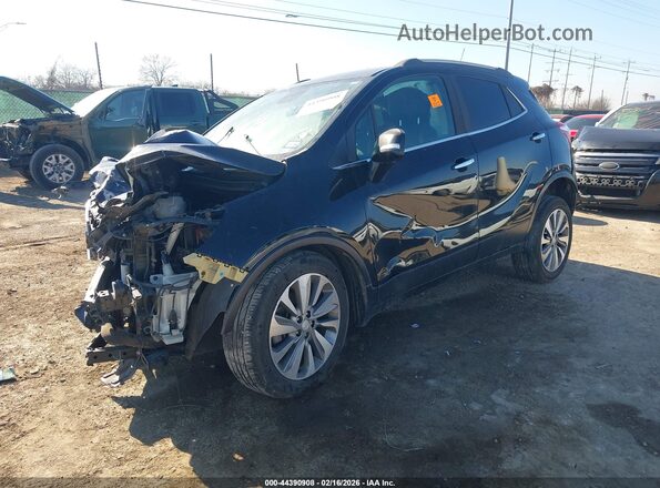 KL4CJASB6JB688035 2018 BUICK ENCORE Black წინა მარცხენა ხედი სამი მეოთხედიდან