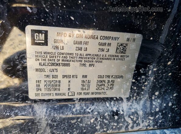 KL4CJCSM3KB708885 2019 BUICK ENCORE Black 