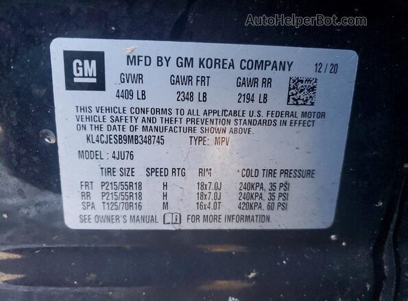 KL4CJESB9MB348745 2021 BUICK ENCORE Black 