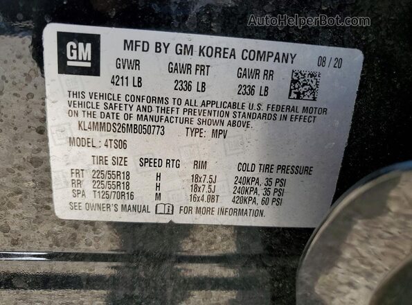 KL4MMDS26MB050773 2021 BUICK ENCORE Black 
