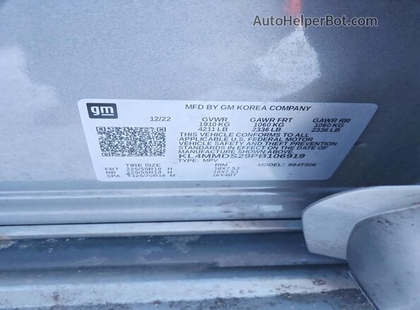 KL4MMDS29PB106919 2023 BUICK ENCORE Gray 360 interior view