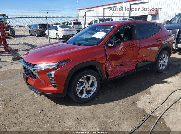 KL77LFE26RC019177 2024 CHEVROLET TRAX Red Առջևի ձախ երեք քառորդ տեսարան