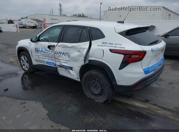 KL77LFEP2SC112120 2025 CHEVROLET TRAX White Rear left