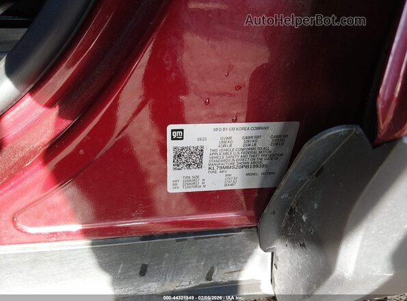 KL79MMS20PB199385 2023 CHEVROLET TRAILBLAZER Red ძრავის განყოფილების ხედი