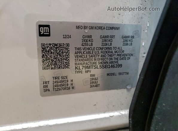 KL79MTSL5SB146399 2025 CHEVROLET TRAILBLAZER White Շարժիչի բաժամունքի տեսք