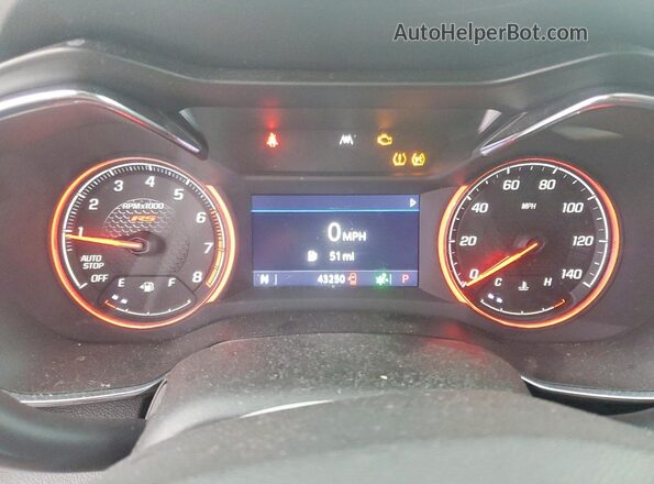 KL79MTSL6NB076724 2022 CHEVROLET TRAILBLAZER Maroon Instrument cluster view