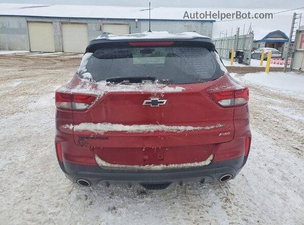 KL79MTSL6NB076724 2022 CHEVROLET TRAILBLAZER Maroon Rear view