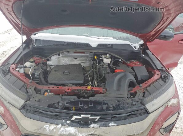KL79MTSL6NB076724 2022 CHEVROLET TRAILBLAZER Maroon Engine compartment view