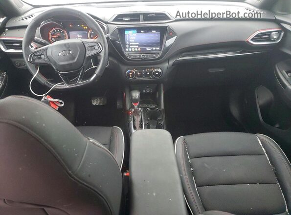 KL79MTSL6NB076724 2022 CHEVROLET TRAILBLAZER Maroon Dashboard view