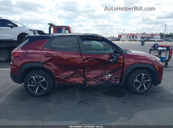 KL79MTSL8NB099048 2022 CHEVROLET TRAILBLAZER Burgundy Widok wnętrza 360 stopni