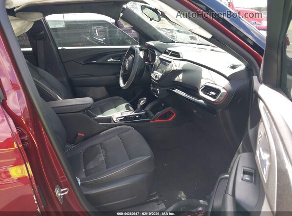 KL79MTSL8NB099048 2022 CHEVROLET TRAILBLAZER Burgundy Widok wnętrza z przodu