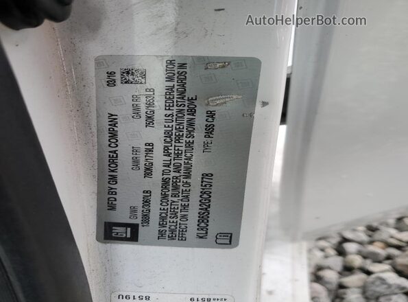 KL8CB6SA2GC615778 2016 CHEVROLET SPARK White სალონის 360-გრადუსიანი ხედი
