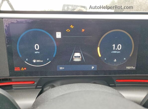 KM8HA3A3XRU034782 2024 HYUNDAI KONA Black ხელსაწყოთა პანელის ხედი