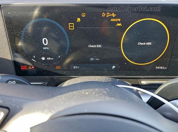 KM8HC3AB1RU060236 2024 HYUNDAI KONA Gray Vista del cuadro de instrumentos