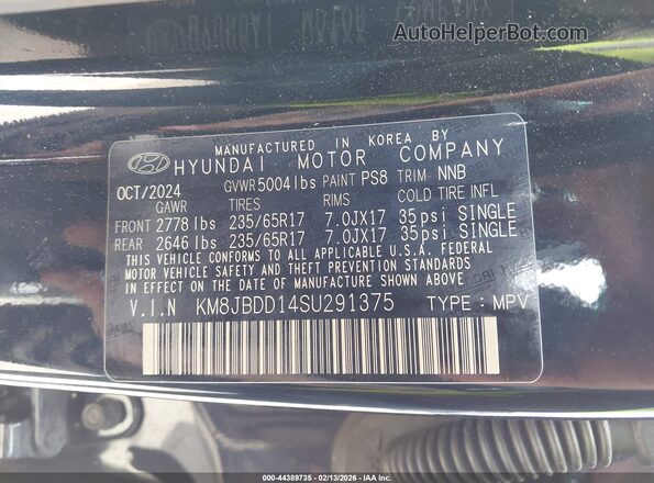 KM8JBDD14SU291375 2025 HYUNDAI TUCSON HYBRID Blue 