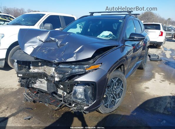 KM8JFCD16RU170372 2024 HYUNDAI TUCSON HYBRID Gray Przód lewy