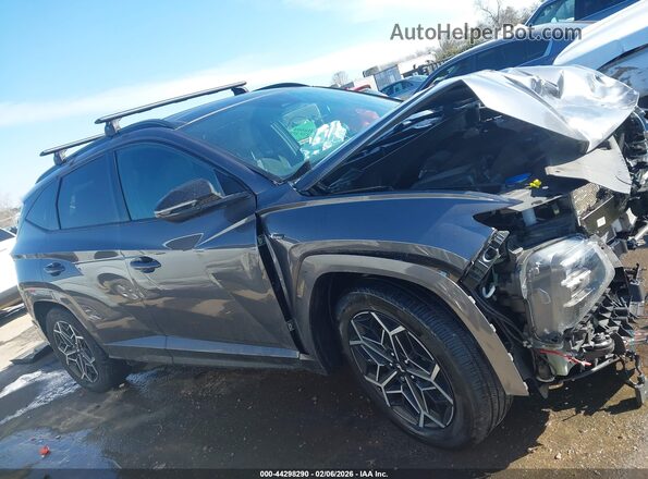 KM8JFCD16RU170372 2024 HYUNDAI TUCSON HYBRID Gray Widok wnętrza z tyłu