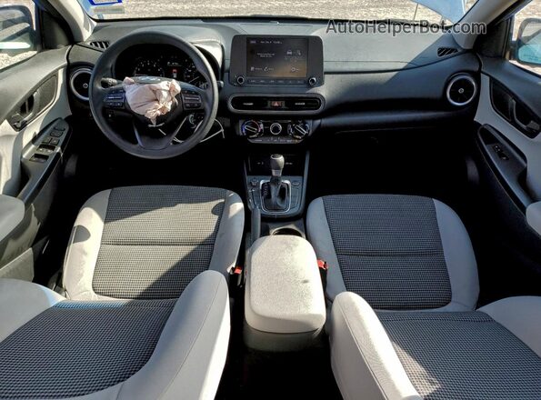 KM8K22AB3NU779565 2022 HYUNDAI KONA Blue Widok deski rozdzielczej
