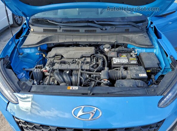 KM8K22AB3NU779565 2022 HYUNDAI KONA Blue Widok komory silnika