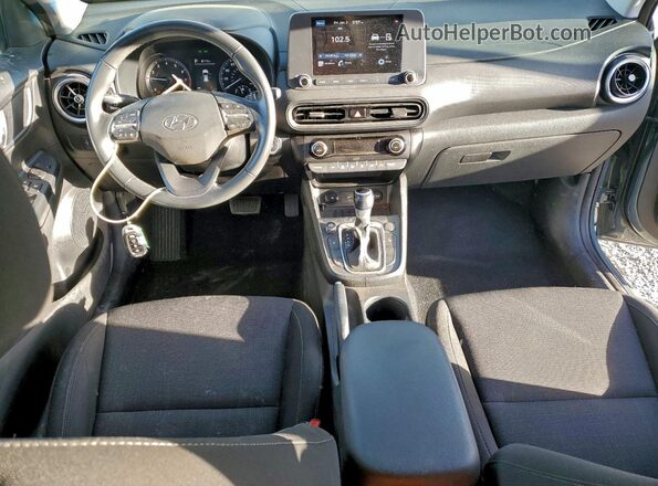 KM8K32AB2NU898902 2022 HYUNDAI KONA Blue Widok deski rozdzielczej