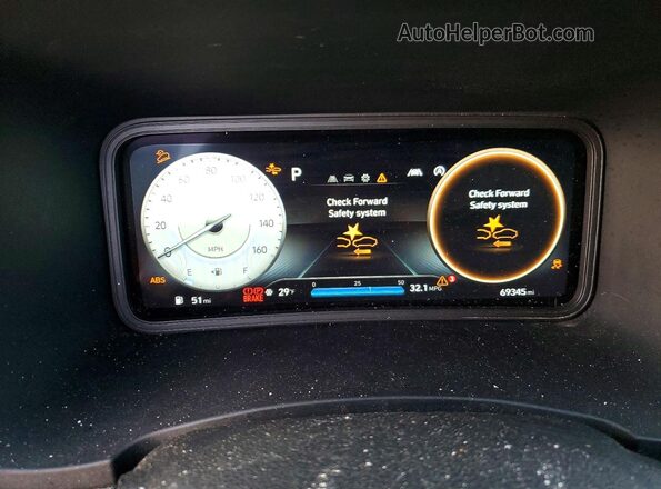 KM8K33A36NU794458 2022 HYUNDAI KONA Red Սարքավորումների վահանակի տեսք