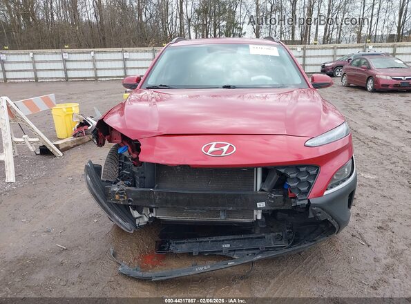 KM8K62AB3NU804355 2022 HYUNDAI KONA Красный Вид щитка приборов
