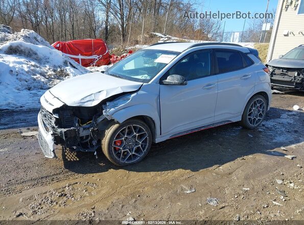 KM8KH3AC2NU004087 2022 HYUNDAI KONA N Gray წინა მარცხენა ხედი სამი მეოთხედიდან
