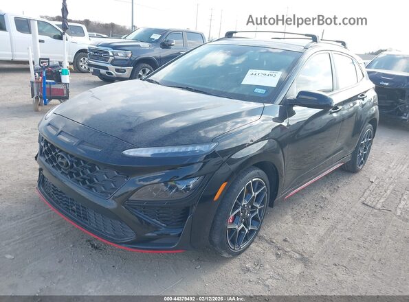 KM8KH3ACXPU011291 2023 HYUNDAI KONA N Black წინა მარცხენა ხედი სამი მეოთხედიდან