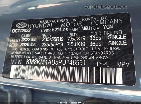 KM8KM4AB5PU146591 2023 HYUNDAI IONIQ 5 Серый Вид подкапотного пространства
