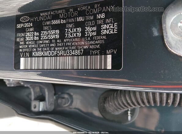 KM8KMDDF5RU334867 2024 HYUNDAI IONIQ 5 Light Blue Вид подкапотного пространства