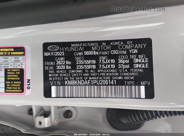 KM8KNDAF1PU206141 2023 HYUNDAI IONIQ 5 Gray Widok komory silnika