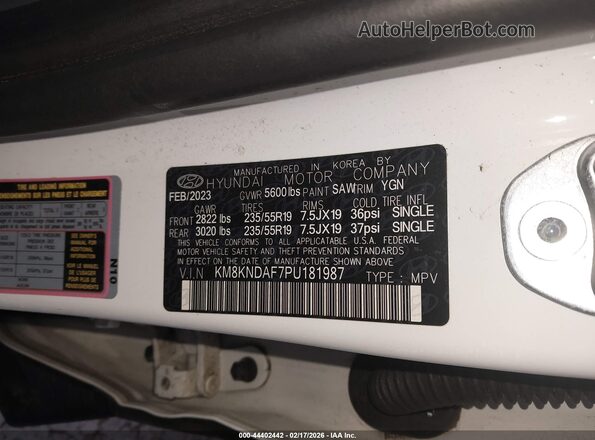 KM8KNDAF7PU181987 2023 HYUNDAI IONIQ 5 White ძრავის განყოფილების ხედი