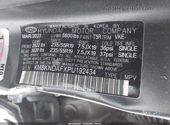 KM8KNDAFXPU192434 2023 HYUNDAI IONIQ 5 Gray ძრავის განყოფილების ხედი