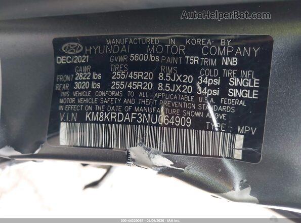KM8KRDAF3NU064909 2022 HYUNDAI IONIQ 5 Серый Вид подкапотного пространства