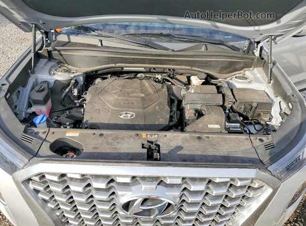 KM8R44HE4MU322511 2021 HYUNDAI PALISADE Silver ძრავის განყოფილების ხედი