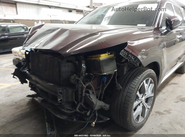 KM8R44HEXMU174252 2021 HYUNDAI PALISADE Burgundy Вид спереду