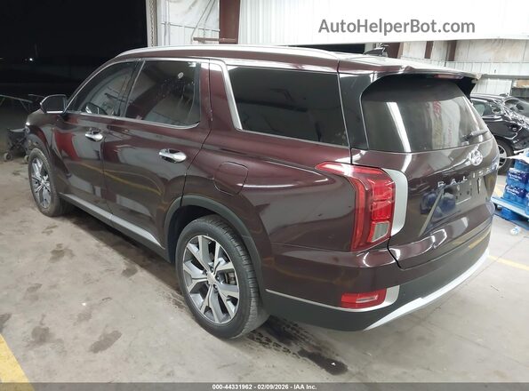 KM8R44HEXMU174252 2021 HYUNDAI PALISADE Burgundy Задня ліва чверть