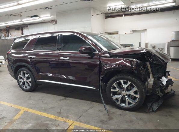 KM8R44HEXMU174252 2021 HYUNDAI PALISADE Burgundy Панорамний вид салону 360°