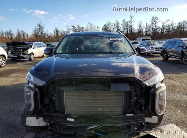KM8R4DHE5MU266904 2021 HYUNDAI PALISADE Burgundy Դիմացի տեսք