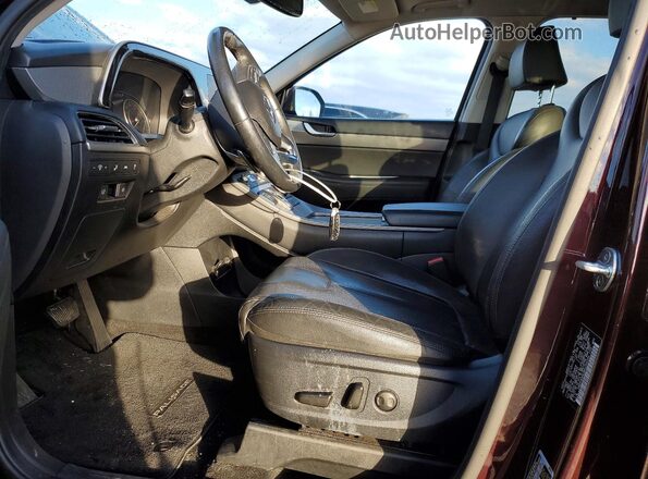 KM8R4DHE5MU266904 2021 HYUNDAI PALISADE Burgundy Սալոնի դիմացի տեսք