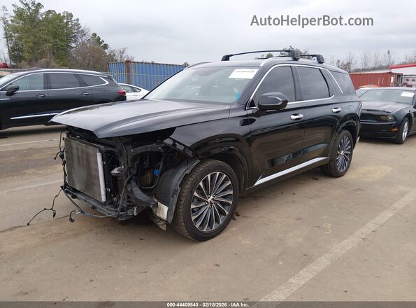 KM8R74GE3PU544082 2023 HYUNDAI PALISADE Black წინა მარცხენა ხედი სამი მეოთხედიდან
