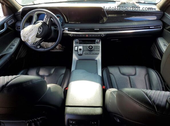 KM8R74GEXPU563292 2023 HYUNDAI PALISADE Gray წინა პანელის ხედი
