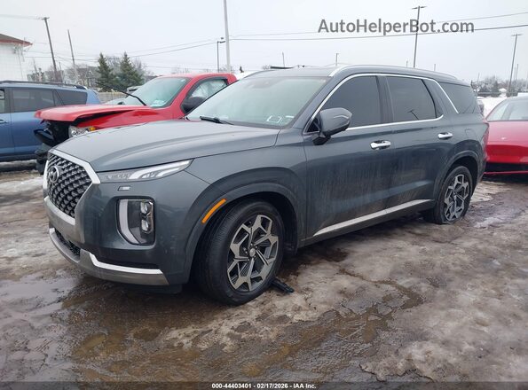 KM8R7DHEXNU362293 2022 HYUNDAI PALISADE Gray Przód lewy
