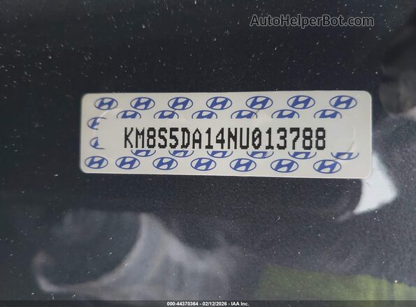 KM8S5DA14NU013788 2022 HYUNDAI SANTA FE HYBRID Black 