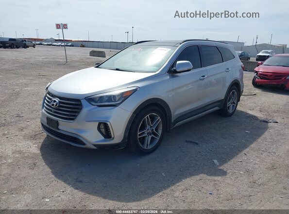 KM8SR4HF2KU309488 2019 HYUNDAI SANTA FE XL Silver Vista tres cuartos delantera izquierda