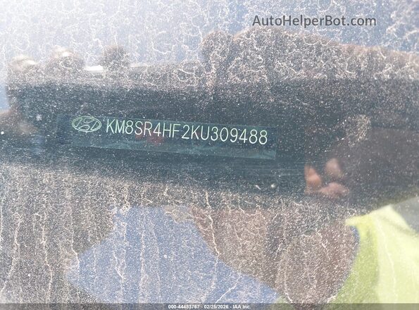 KM8SR4HF2KU309488 2019 HYUNDAI SANTA FE XL Silver Vista del compartimento del motor