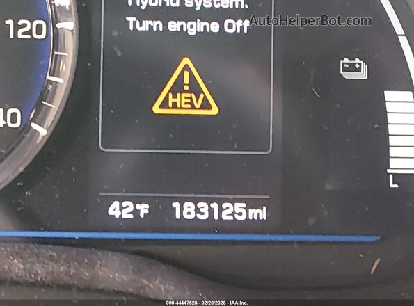 KMHC65LC2KU164775 2019 HYUNDAI IONIQ HYBRID Черный 