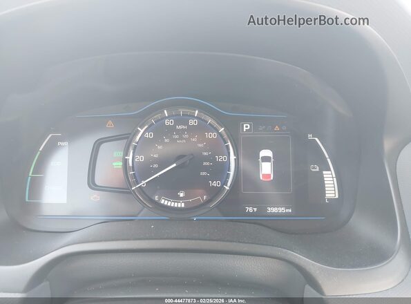 KMHC65LCXKU113637 2019 HYUNDAI IONIQ HYBRID Gray უკანა სავარძლების ხედი