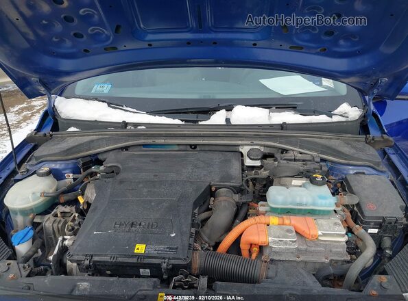 KMHC65LCXKU134374 2019 HYUNDAI IONIQ HYBRID Blue უკანა ხედი